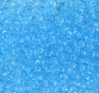 20 Gram Vial of 2/0 Transparent Aqua Seed Beads