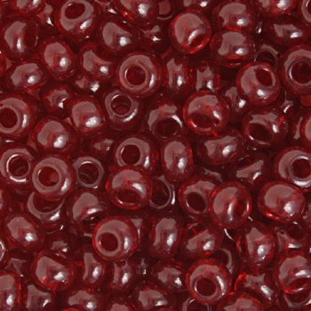 20 Gram Vial of 2/0 Transparent Garnet Seed Beads
