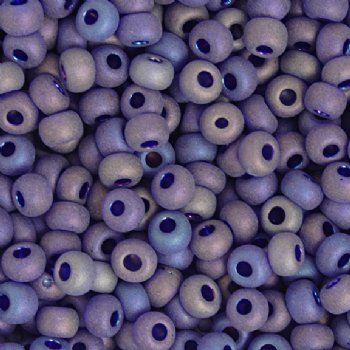 20 Gram Vial of 2/0 Matte Transparent Navy AB Seed Beads