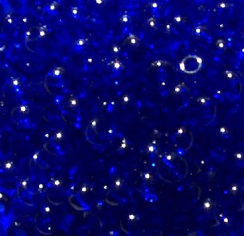 20 Gram Vial of 2/0 Transparent Royal Blue Seed Beads