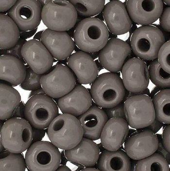 25g of 32/0 Opaque Grey Seed Beads