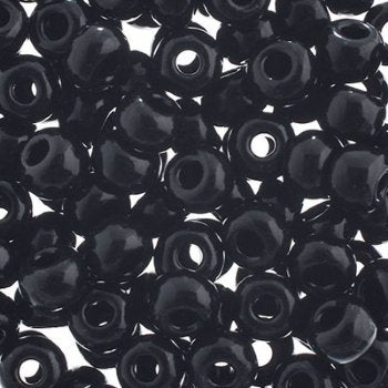 25g of 32/0 Opaque Black Seed Beads
