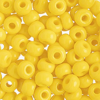 25g of 32/0 Opaque Yellow Seed Beads