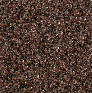 22 Grams 6/0 Terra Intensive Dark Brown Lined Crystal Seed Beads