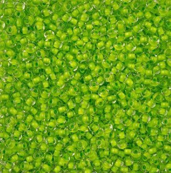22 Grams 6/0 Terra Intensive Light Green Lined Crystal Seed Beads