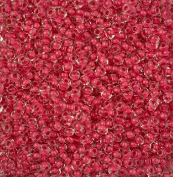22 Grams 6/0 Terra Intensive Rose Lined Crystal Seed Beads