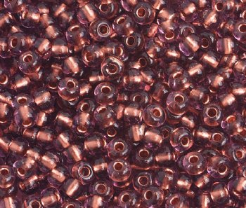 50g 6/0 Transparent Copper Lined Amethyst