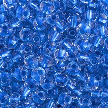 50g 6/0 Terra Blue Pearl Lined Crystal Seed Beads