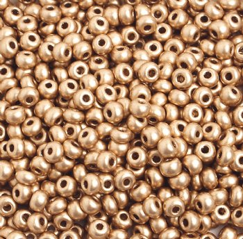 50g 6/0 Matte Metallic Gold Seed Beads