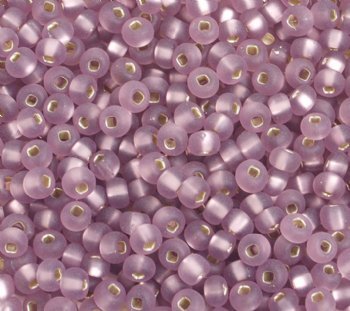 50g 6/0 Silver Lined Matte Light Amethyst Seed Beads