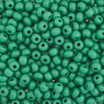 50g 6/0 Opaque Medium Dark Emerald Green Seed Beads