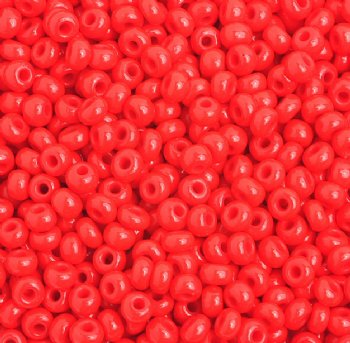 50g 6/0 Opaque Light Red Seed Beads