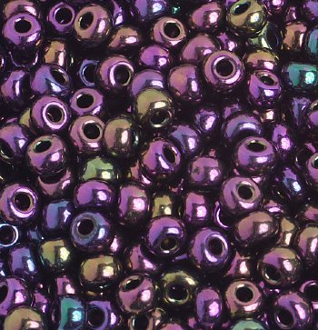 50g 6/0 Opaque Purple Iris Seed Beads