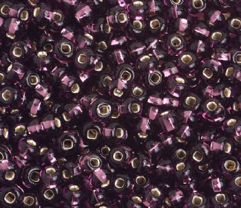 50g 6/0 Amethyst Silver Lined