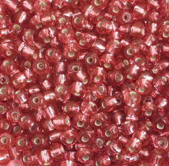 50g 6/0 Dark Pink Silver Lined