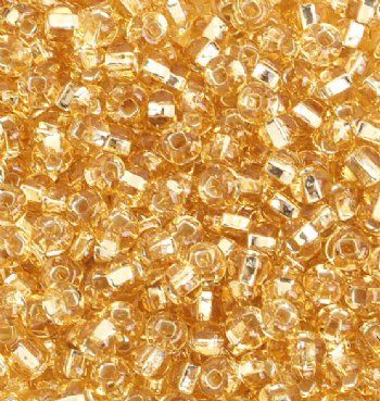 50g 6/0 Gold Silver Lined