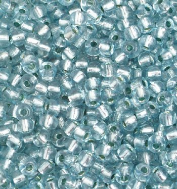 50g 6/0 Light Blue Silver Lined