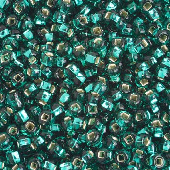 50g 6/0 Teal Silver Lined