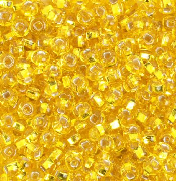 50g 6/0 Yellow Silver Lined