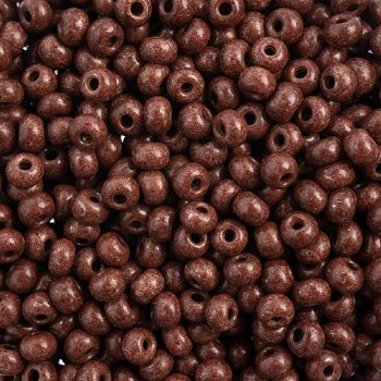 50g 6/0 Opaque Terra Dyed Dark Brown Intensive Seed Beads