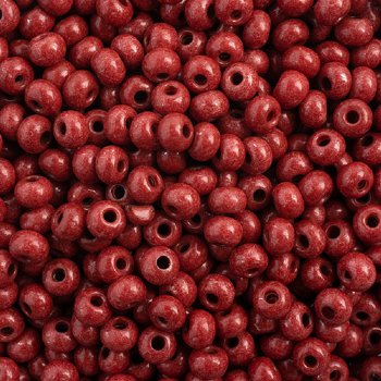 50g 6/0 Opaque Terra Dyed Brown Intensive Seed Beads