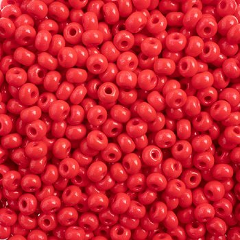 50g 6/0 Opaque Terra Dyed Red Intensive Seed Beads