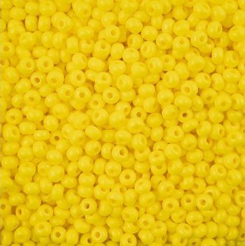 50g 6/0 Opaque Terra Dyed Yellow Intensive Seed Beads