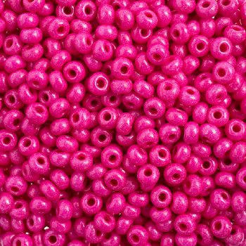 50g 6/0 Opaque Terra Dyed Pink Intensive Seed Beads