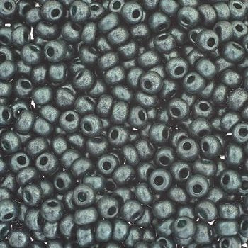 50g 6/0 Tahitian Green Terra Pearl Seed Beads