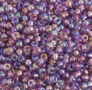 50g 6/0 Transparent Iris Light Amethyst Seed Beads