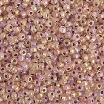 50g 6/0 Transparent Light Smokey Pink Topaz AB Seed Beads