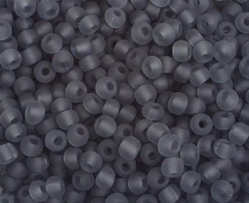 50g 6/0 Transparent Matte Grey Seed Beads