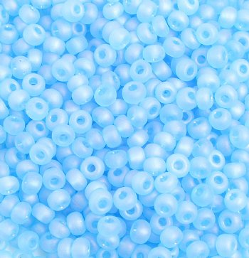 50 g 6/0 Transparent Iris Matte Light Aqua