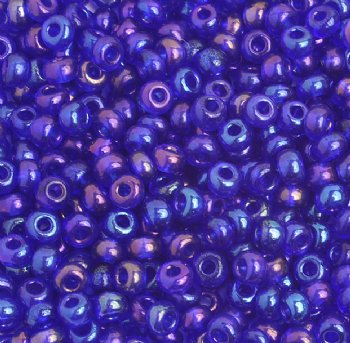 50g 6/0 Transparent Iris Cobalt