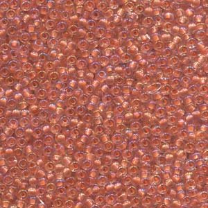 50g of 8/0 Pearl Peach AB Ceylon Seed Beads