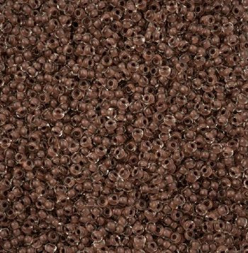 22 Grams of 8/0 Dark Brown Terra Intensive Lined Crystal Seed Beads
