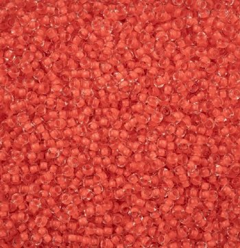 22 Grams of 8/0 Orange Terra Intensive Lined Crystal Seed Beads