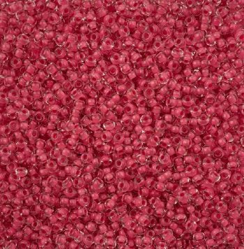 22 Grams of 8/0 Rose Terra Intensive Lined Crystal Seed Beads