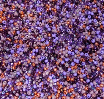 50g of 8/0 Mulberry Leaf Multi Mix Seed Beads