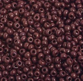 50g 8/0 Opaque Dark Brown Seed Beads