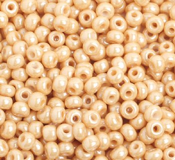 50g 8/0 Opaque Eggshell Lustre Seed Beads