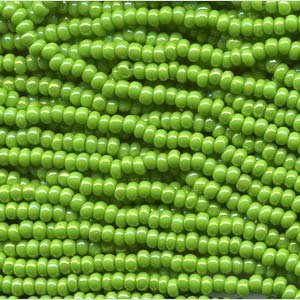 50g 8/0 Opaque Light Green AB Seed Beads