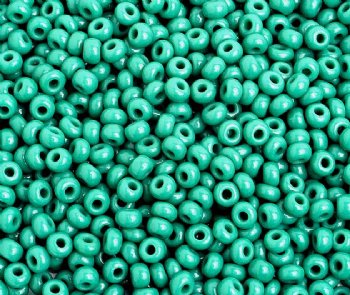 50g 8/0 Opaque Medium Green Seed Beads