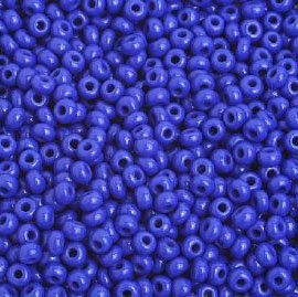 50g 8/0 Opaque Medium Royal Blue Seed Beads