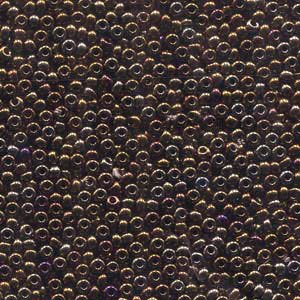 50g 8/0 Metallic Brown Iris Seed Beads