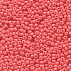 50g 8/0 Opaque Salmon Seed Beads