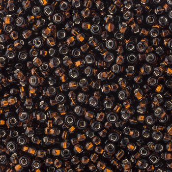 50g 8/0 Silverlined Dark Topaz Seed Beads