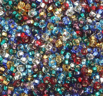 50g 8/0 Silverlined Mixed Seed Beads