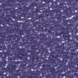 50 Grams of 8/0 Silverlined Solgel Violet Seed Beads