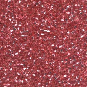 50 Grams of 8/0 Silverlined Solgel Pink Seed Beads